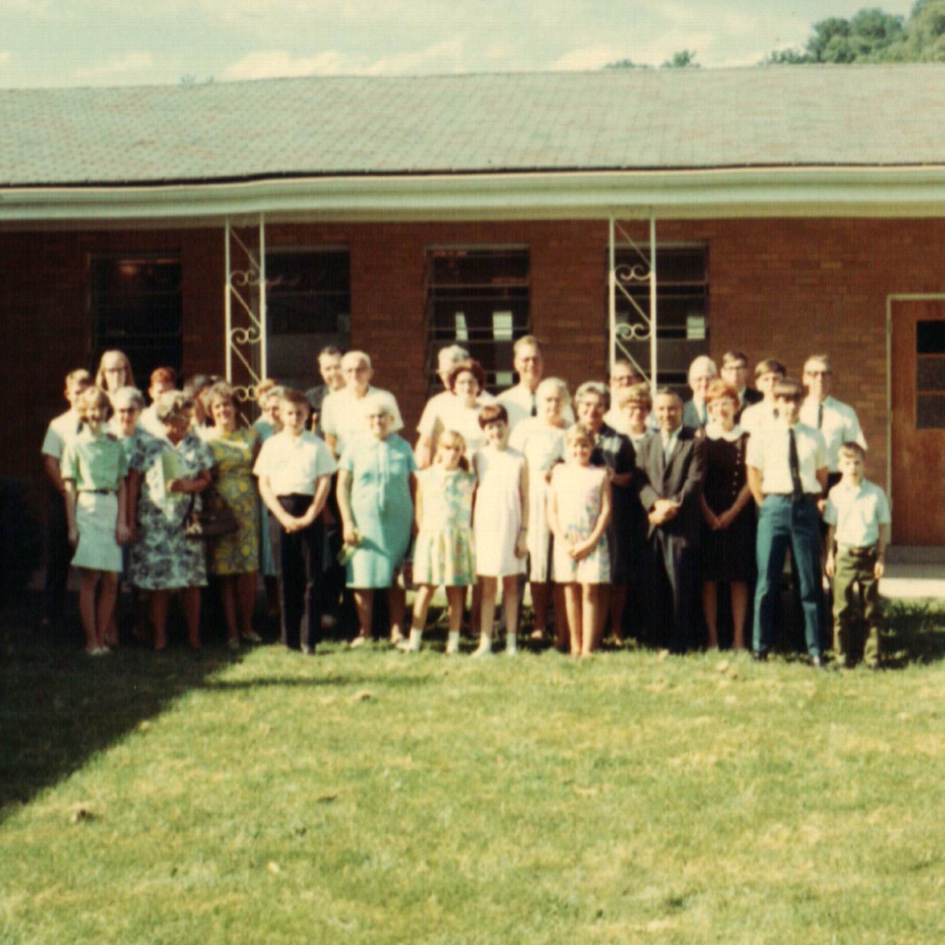 Church congregants posing for group picture